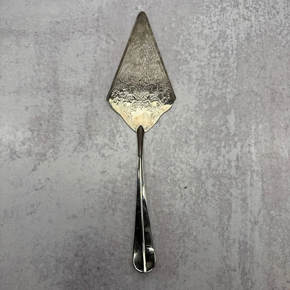 Vintage Silver Plated Pie‎ Serving Utensils 5 Set - Gorham Heritage Salad Tongs